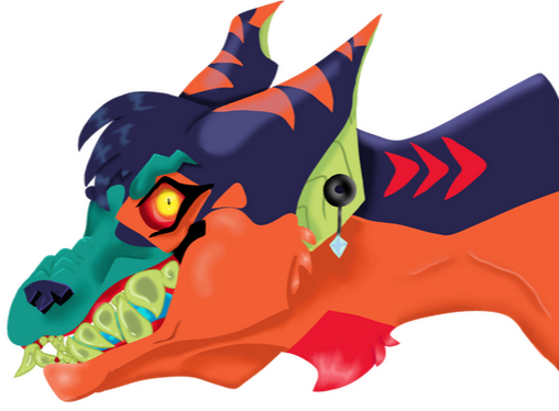 Lineless colored and shaded